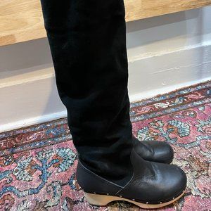 Free People Tall Suede Clog Boots by Intentionally Blank 9/39